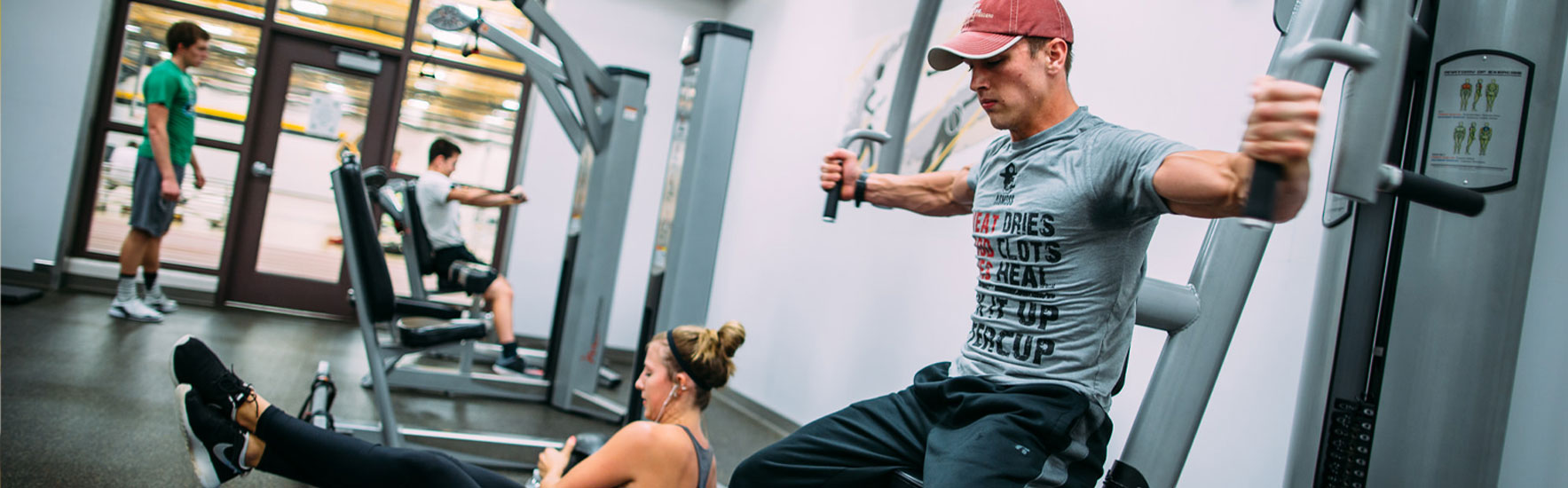 WSC Students use the weight room in the Rec Center