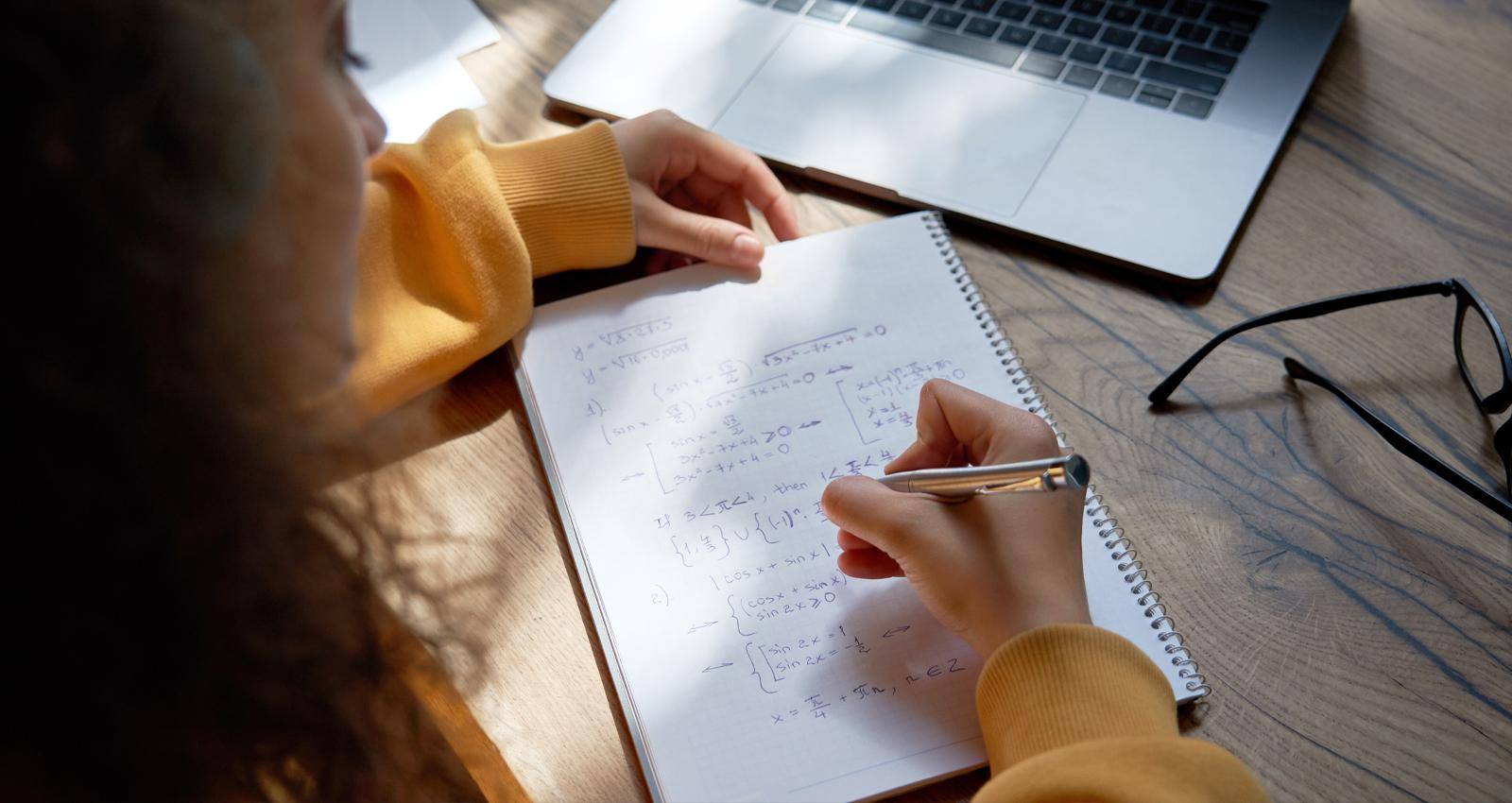 A math degree student solves math equations