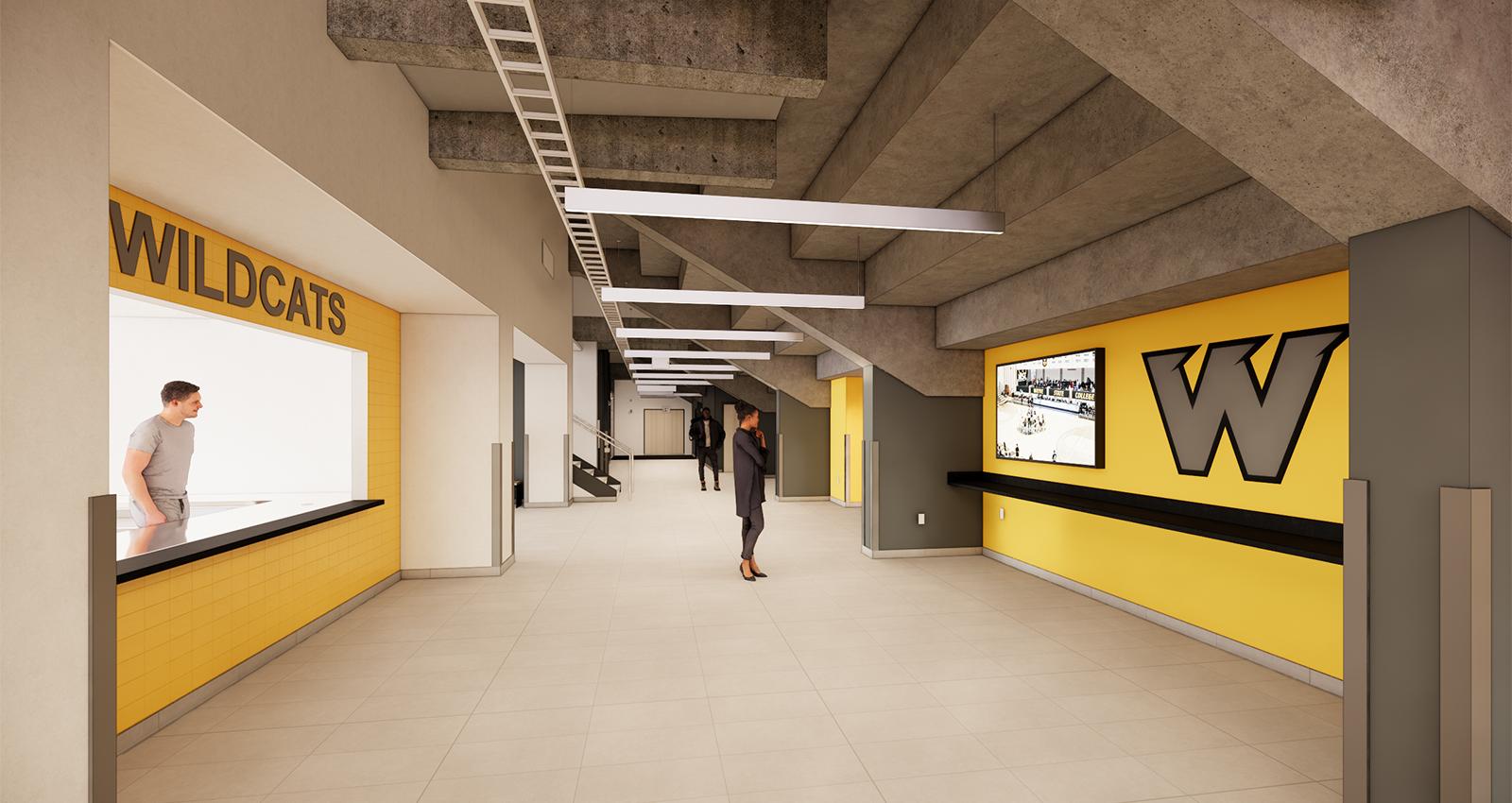 Rendering of the Rice Arena lobby