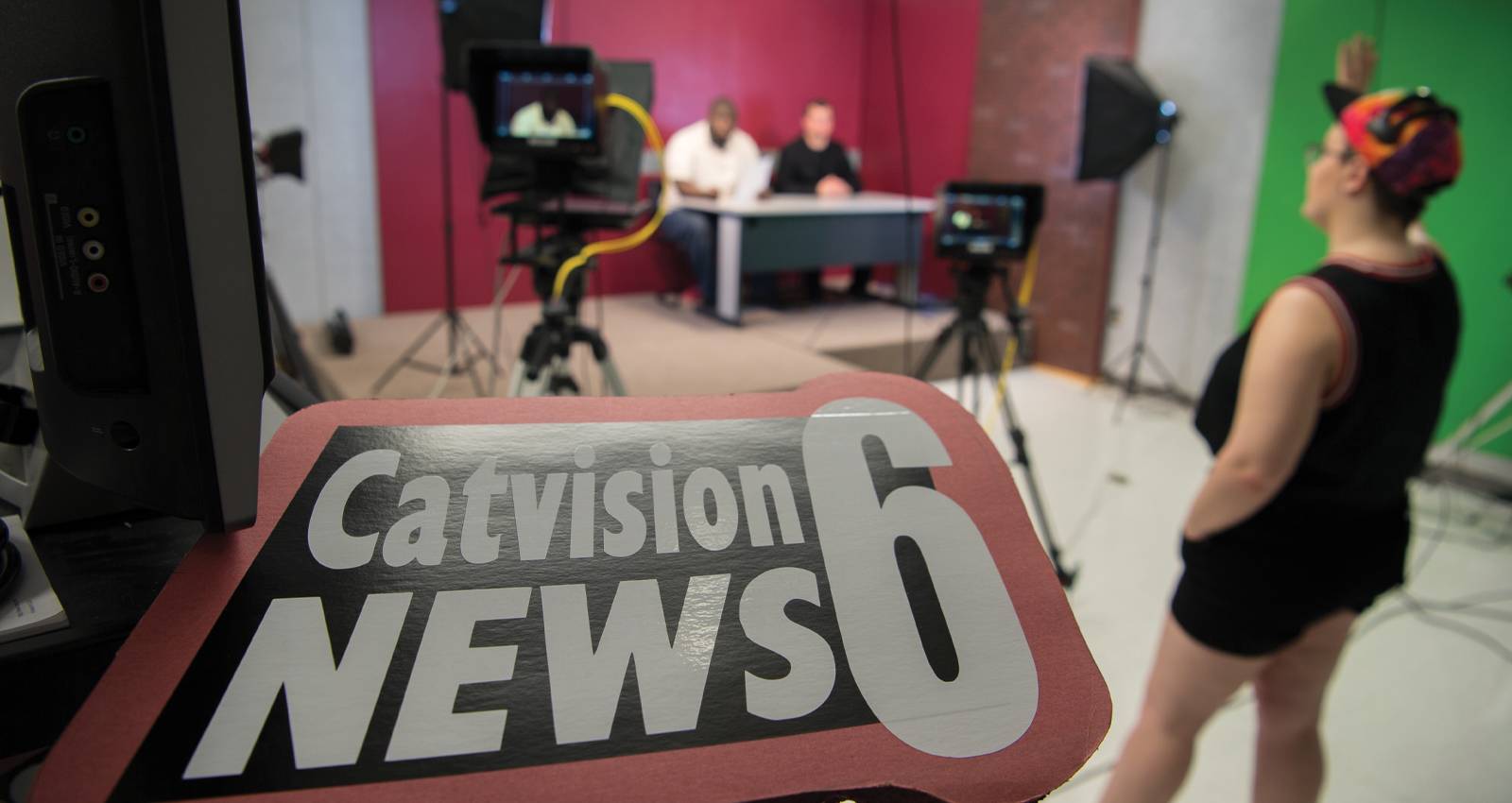 WSC students work on-air for the campus news channel