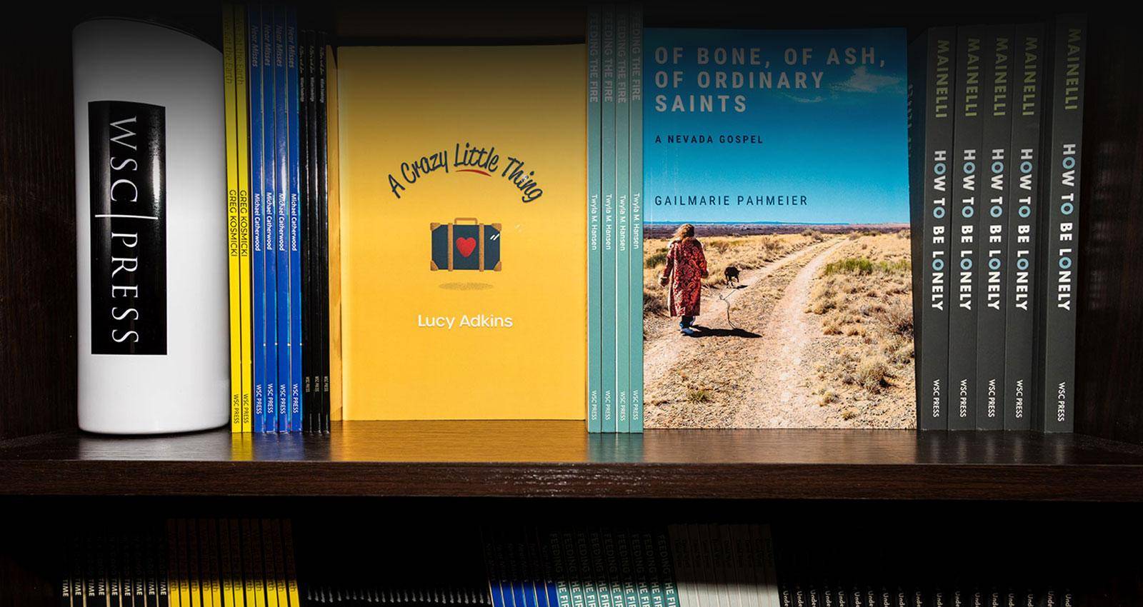 WSC Press publications on a bookshelf