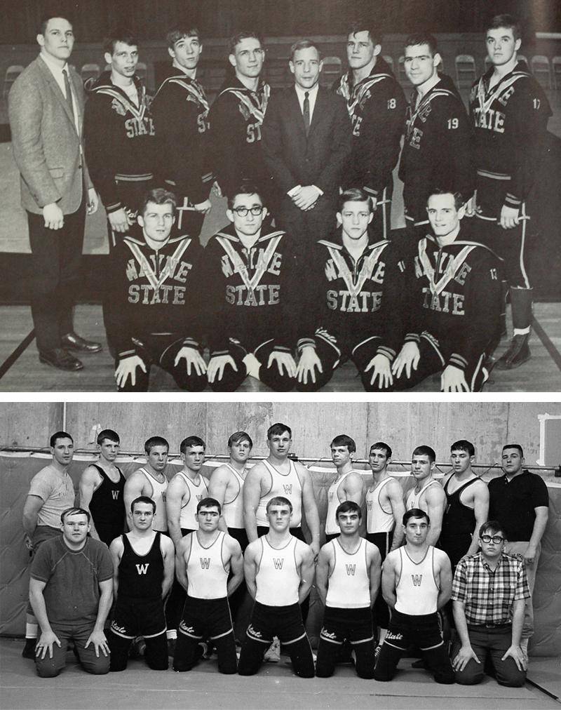 1966-67 and 1967-68 wrestling teams