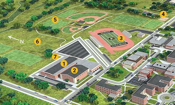 Map of intramural facilities