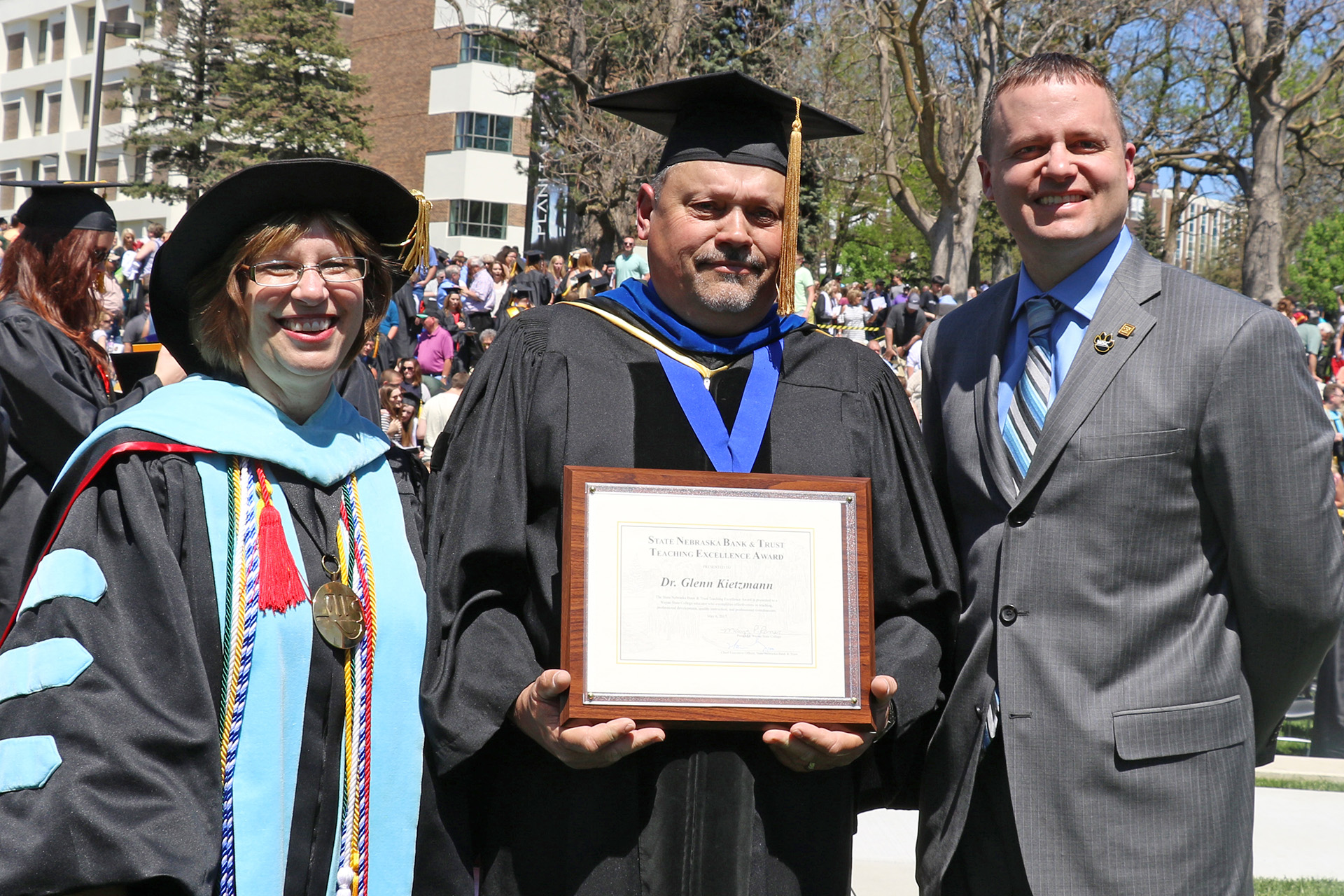 President Marysz Rames, Dr. Glenn Kietzmann, and Matt Ley