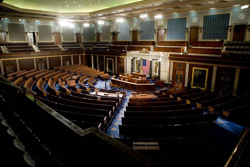 Political science degree concept featuring the House of Representatives