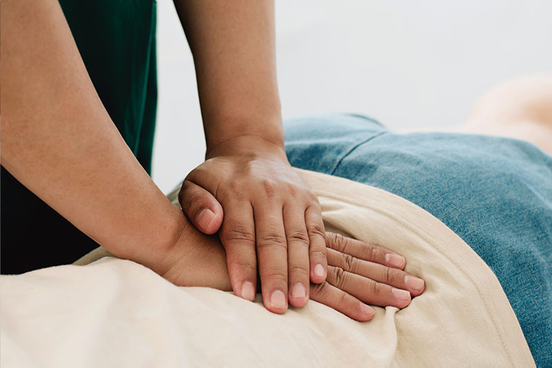 Pre-chiropractic degree concept featuring a chiropractor adjusting a patient&#039;s back
