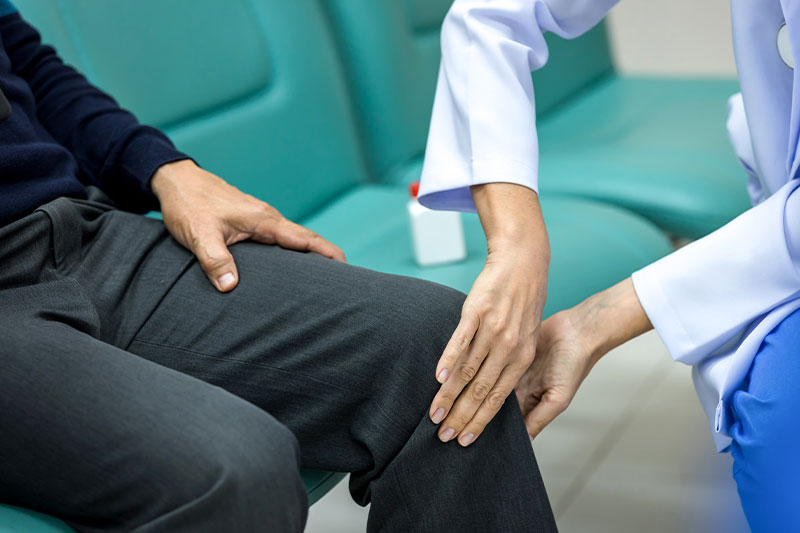 Osteopathic medicine degree concept featuring an doctor with a patient