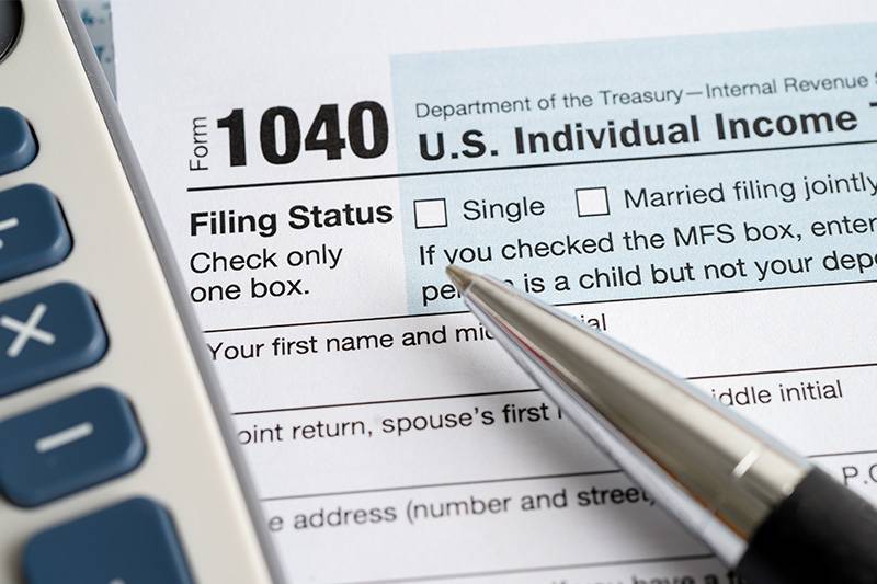 A professional accountant prepares and income tax return