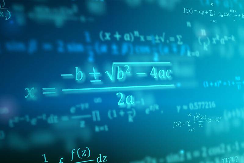 Pure math degree concept featuring equations on a board