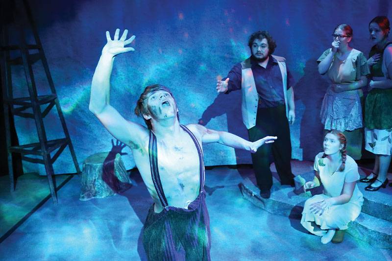 Theatre degree students perform on stage at WSC