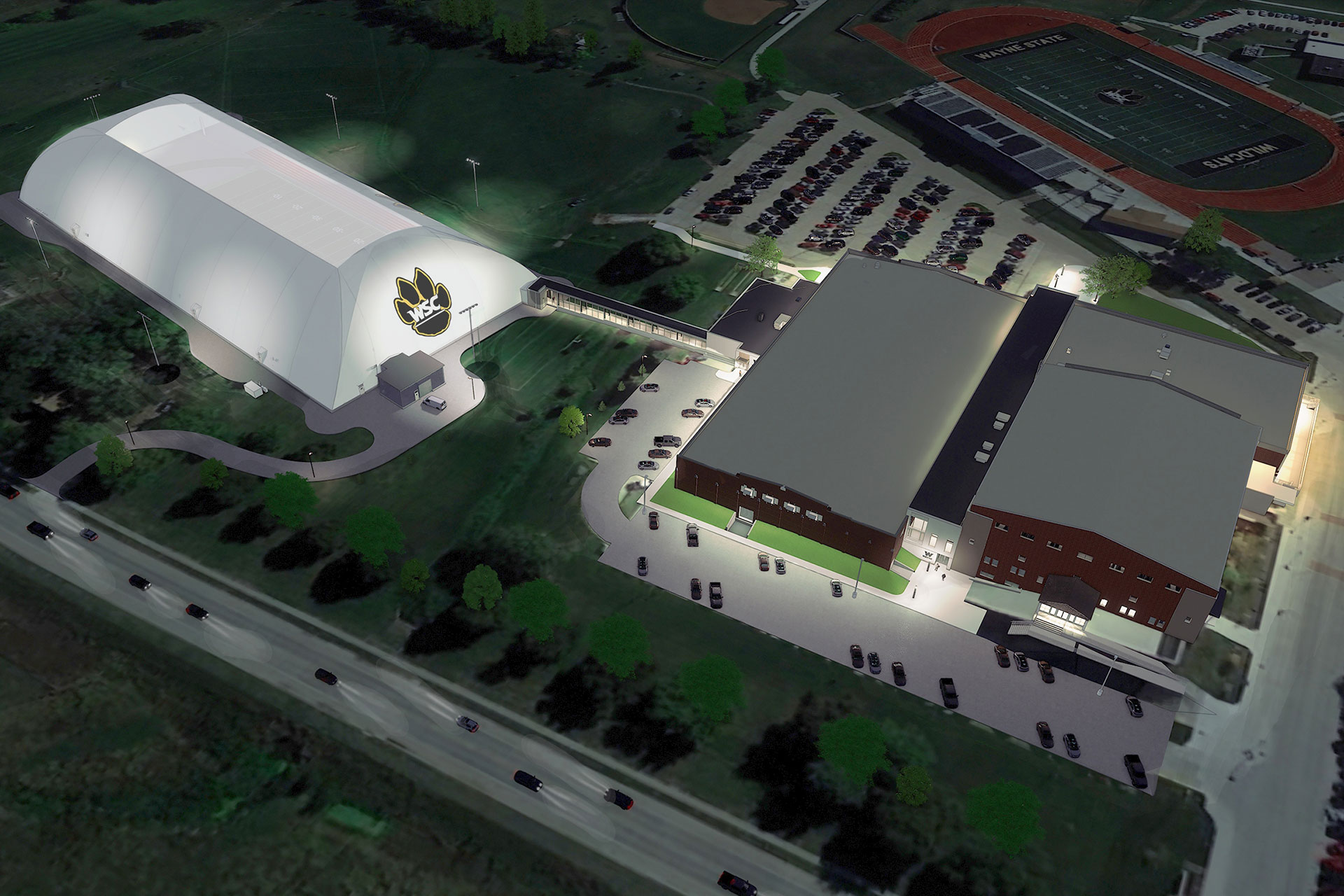 Rendering of the Athletic and Recreation Complex