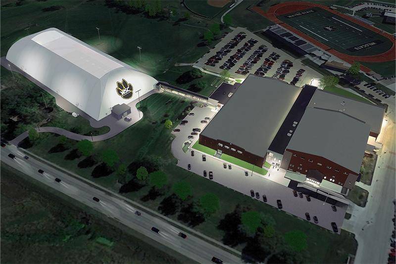 Rendering of Wildcat Dome and athletic facility improvements