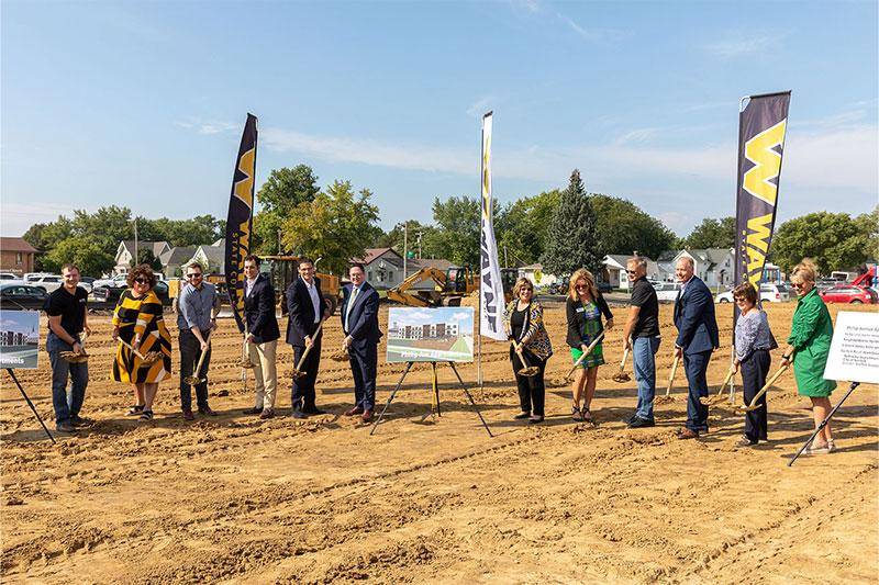 Wayne State representatives and others break ground for new Career Scholars housing in Norfolk