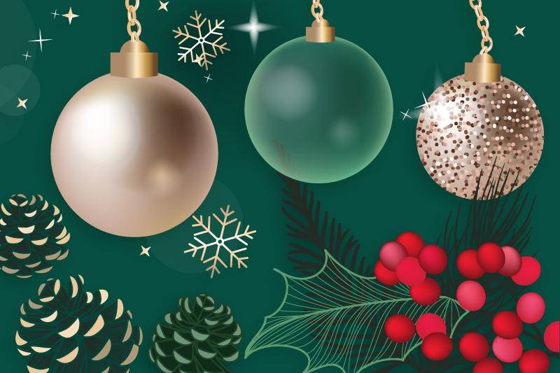 Holiday decorations graphic