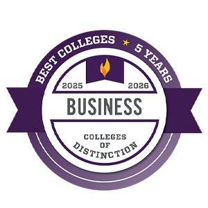 2025-26 Business College of Distinction badge