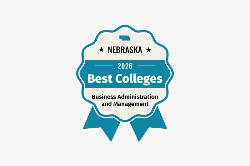 Best College for Business Administration award badge