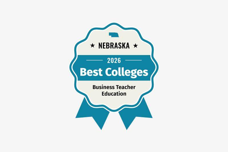 Best Business Teacher Education degree award badge