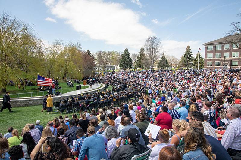 Wayne State College commencement in the Willow Bowl