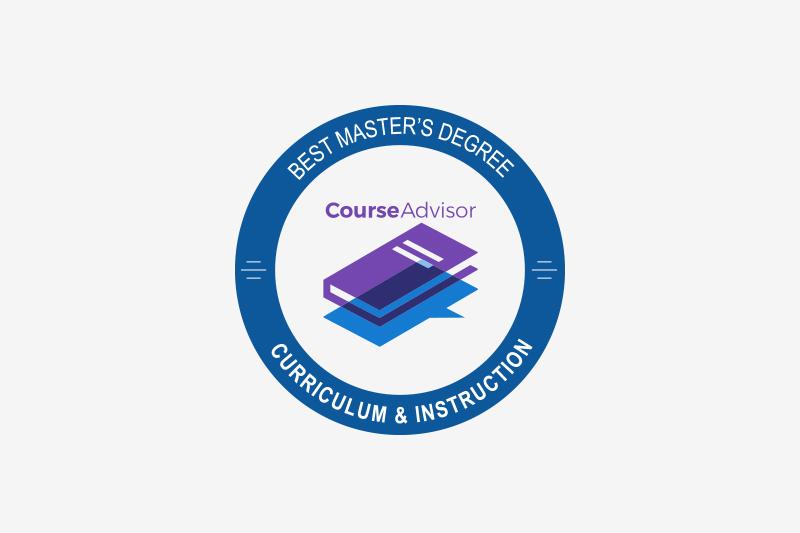 Best curriculum and instruction master's degree programs award badge