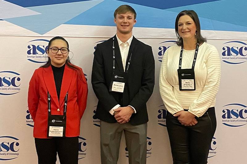 Vannia Duarte-Camacho, Bryce Lamb, and Dr. Molly McDowell