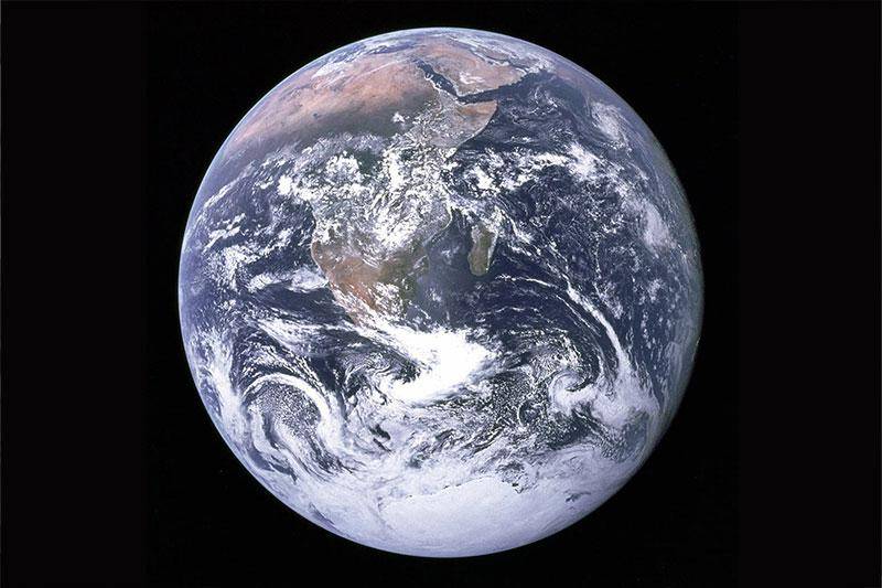 A photo of Earth from outer space