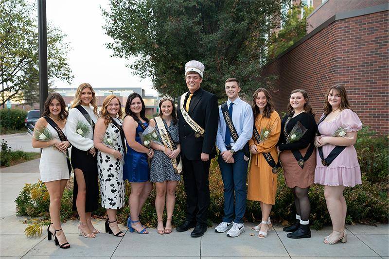 Homecoming 2022 royalty, with Molly Johnson  and Blake Bartling crowned queen and king