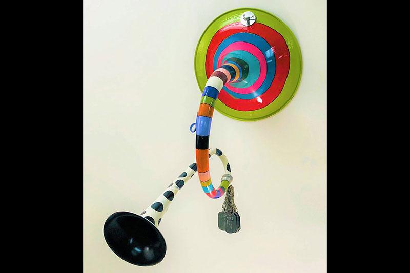 Art piece from "Residual Stripes" exhibit