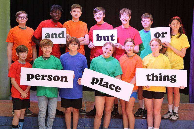 Photo of theatre students performing Schoolhouse Rock