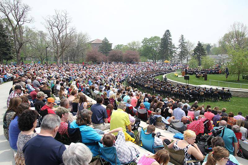 Spring graduation in the Willow Bowl