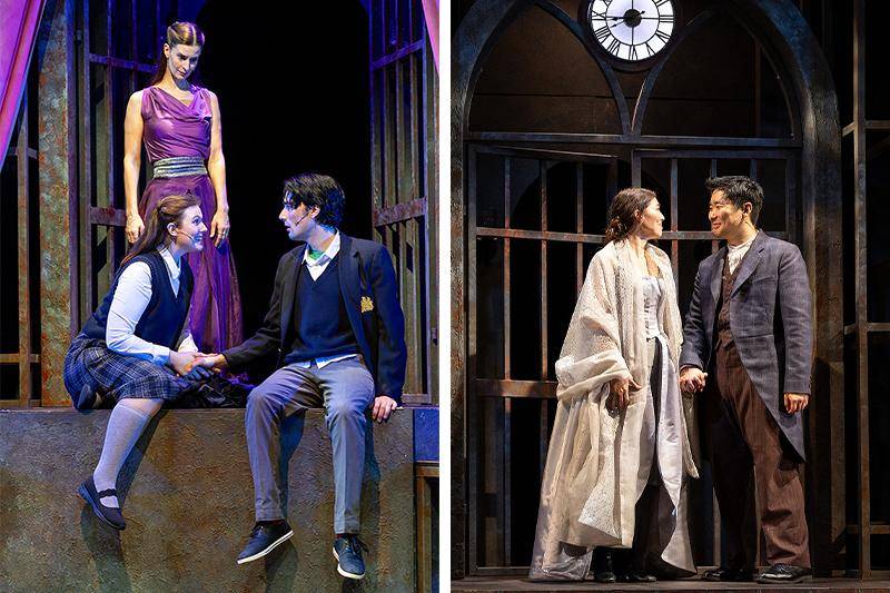 Images from the performances "A Midsummer Night's Dream" and "Great Expectations"