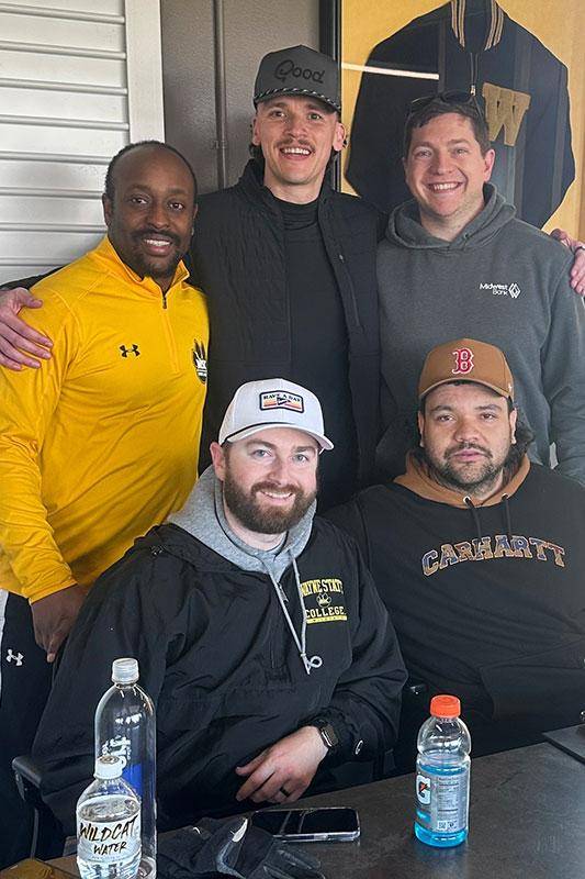 Former track/cross country alumni at the March 2026 reunion