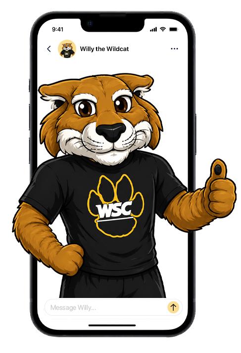 An illustration of Willy on smartphone