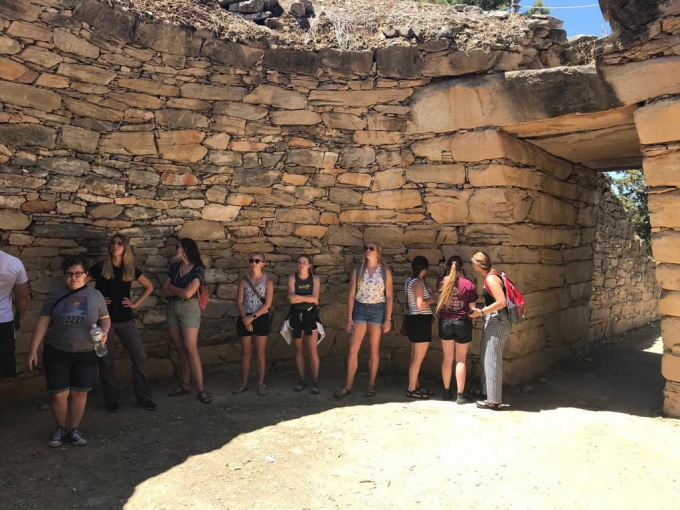 Standing inside a 13th-century Mycenaean tomb