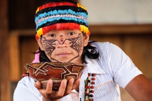 A native of the Achuar tribe in Ecuador