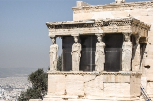 Statues from the Acropolis in Athens