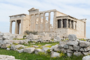 The Erechtheum on the Acropolis in Greece